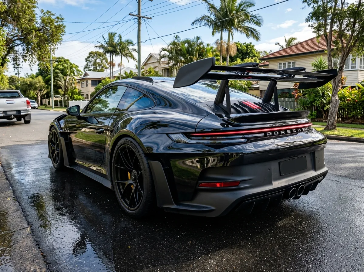 Detailed sports coupe with a deep gloss finish